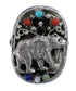 Silver And Multicolor Bear Ring Size 8-1/2 UX83952